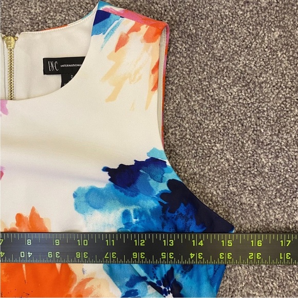 INC Womens Open Bloom Floral Stretch Sleeveless Back Zip Dress Size 0 - NWT $119 - Picture 8 of 12